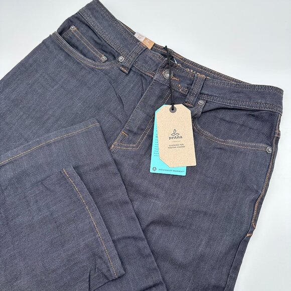 Prana Other - prAna‎ Men's Bridger Slim Fit Straight Leg 5 Pocket Jean, W30 x L36, Denim Blue